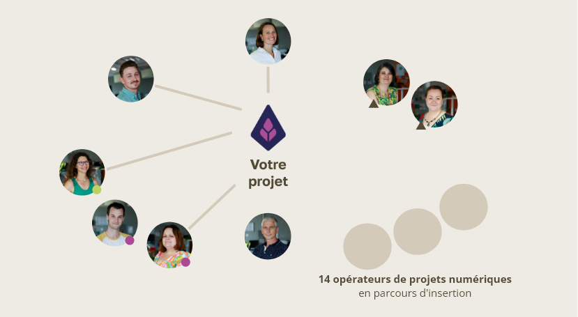 Organigramme de l'équipe de Digitanie